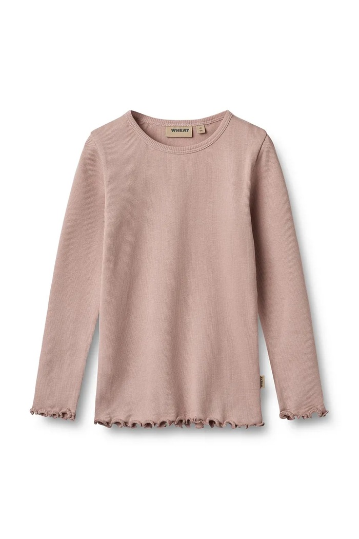 Fete Wheat Longsleeve pentru copii din bumbac cu elastan pachet de 2 0155.006.GOTS roz