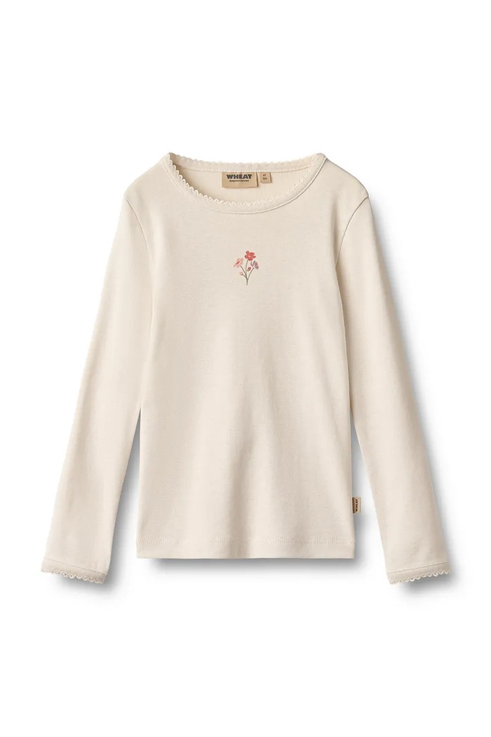 Wheat Longsleeve dziecięcy bawełniany beżowy 0153.010.GOTS