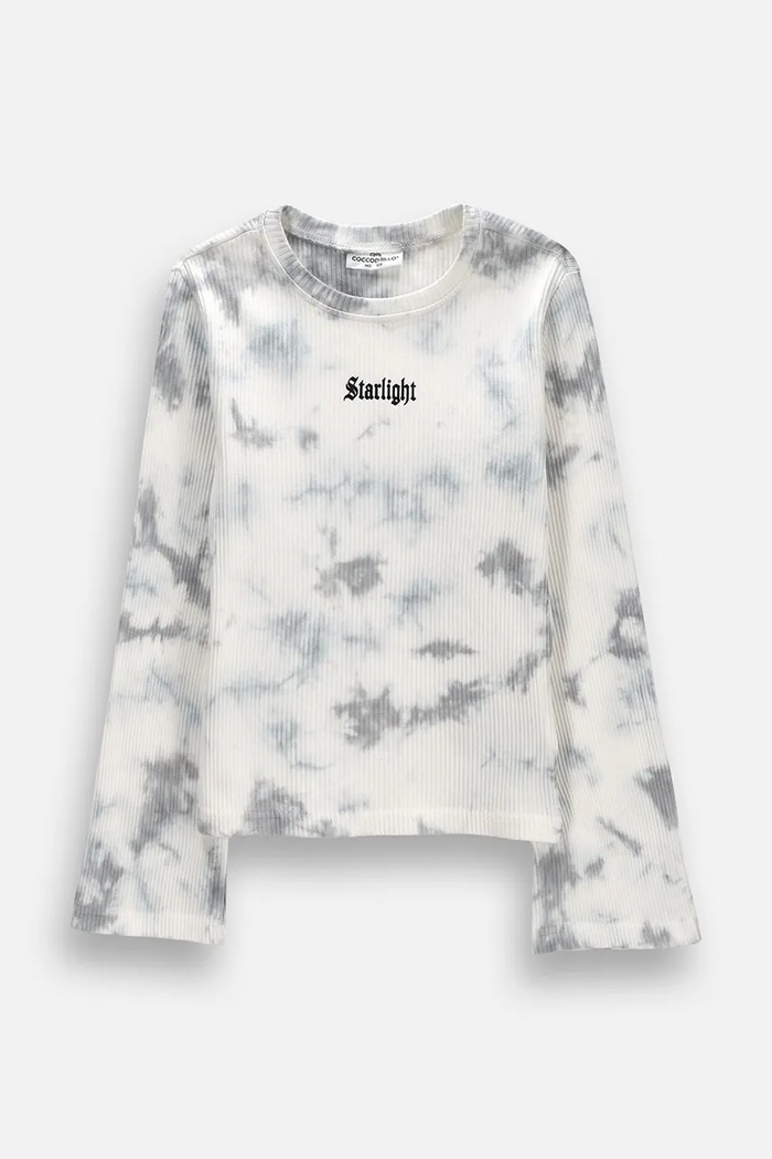 Coccodrillo Longsleeve dziecięcy bawełniany z elastanem ZC6143102TGJ szary AW26