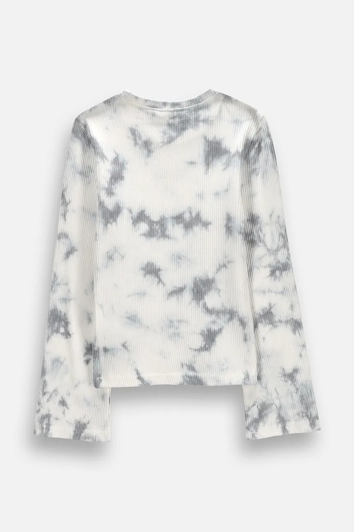 Dziewczynka Coccodrillo Longsleeve dziecięcy bawełniany z elastanem ZC6143102TGJ szary