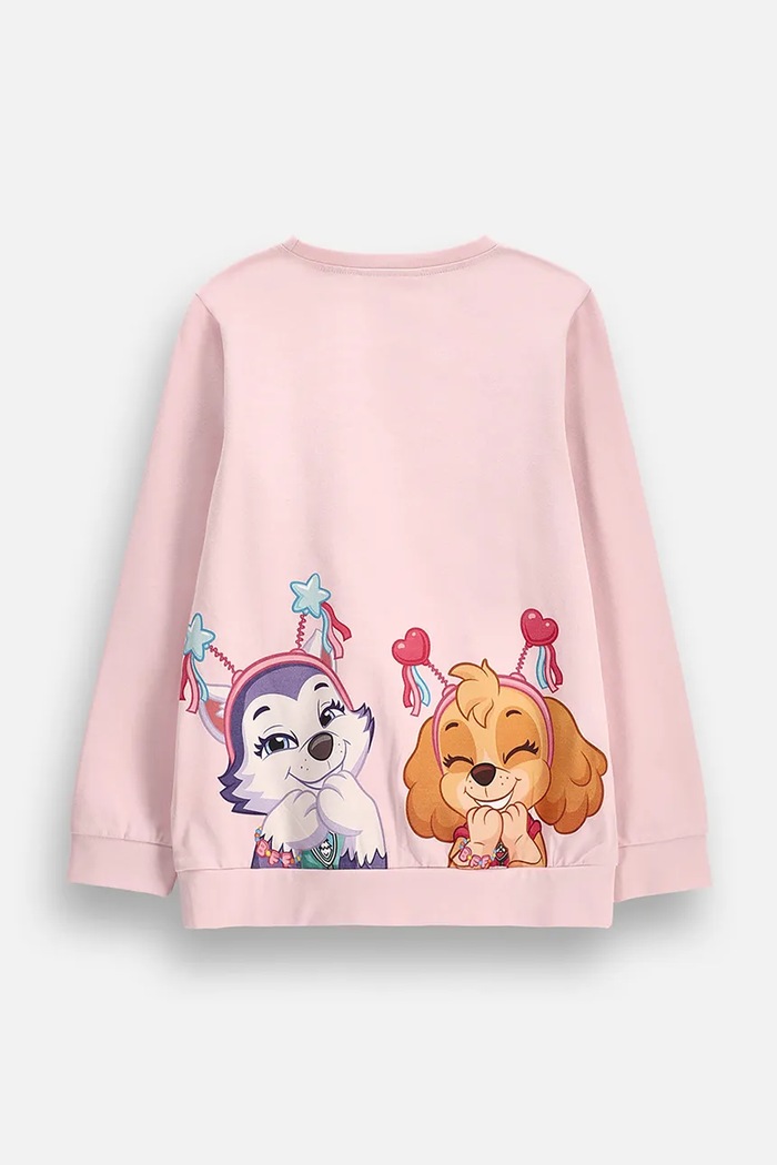 Coccodrillo Longsleeve dziecięcy z bawełną ZC6143102LGD różowy AW26