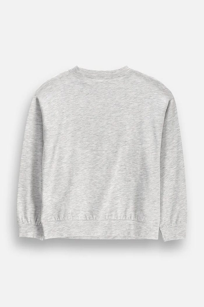 Coccodrillo tričko s dlouhým rukávem dětské s bavlnou ZC6143106SGK šedá AW26