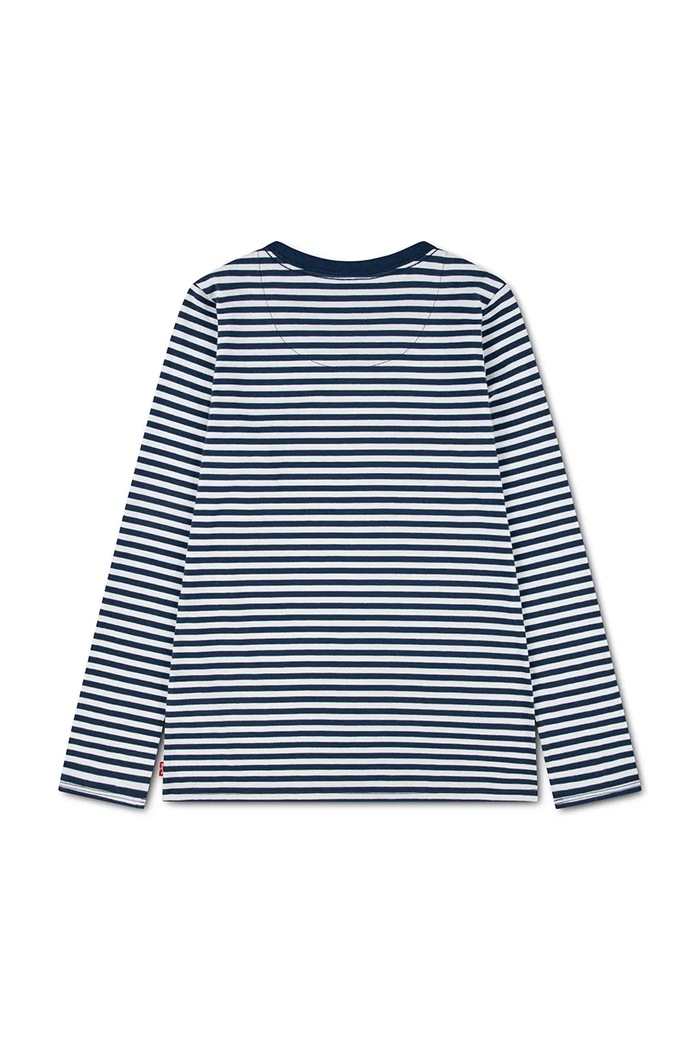 Levi's majica z dolgimi rokavi otroška z bombažem STRIPE TEE 3ER405 mornarsko modra AW26