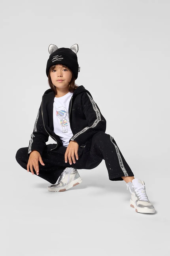 Maglietta a maniche lunghe per bambini con cotone Karl Lagerfeld Z31307.114.150 bianco