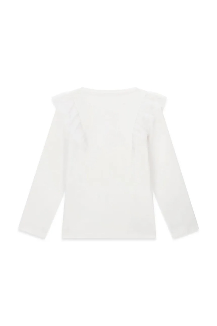Guess Longsleeve dziecięcy bawełniany z elastanem K6BI19.K5852.9BY2 biały AW26