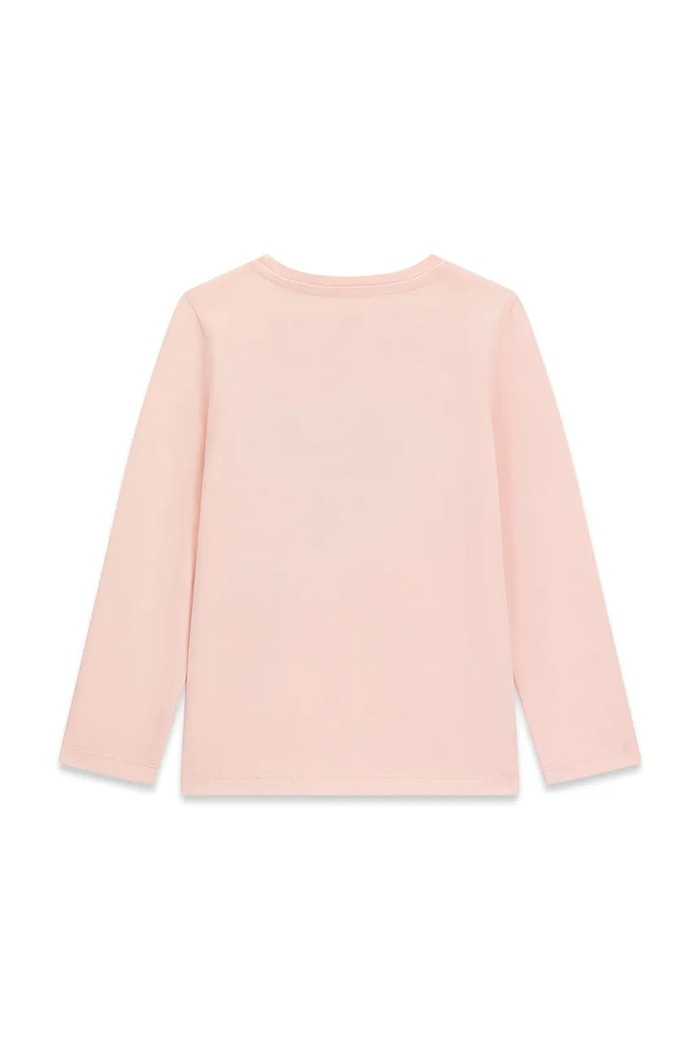 Guess Longsleeve dziecięcy bawełniany K6BI17.K5848.9BY2 różowy AW26