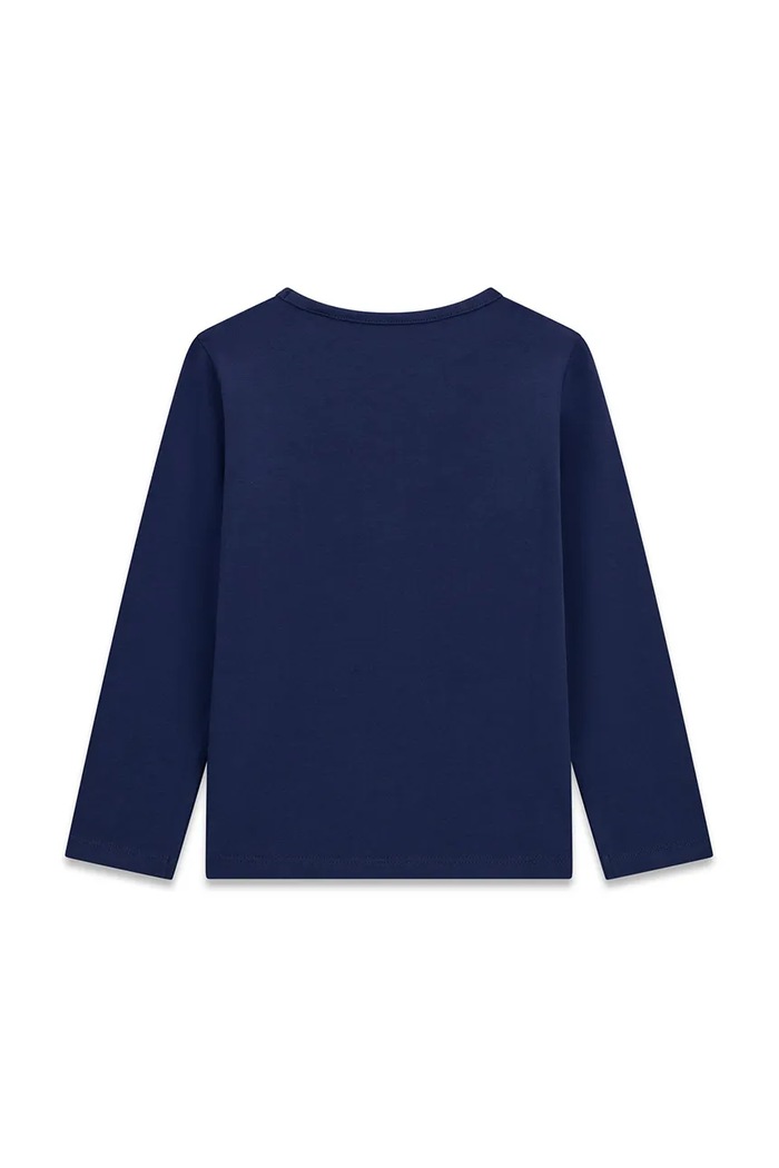 Guess Longsleeve dziecięcy bawełniany z elastanem K6BI10.K5834.9BY2 granatowy AW26