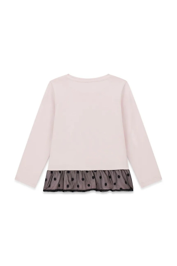 Guess Longsleeve dziecięcy bawełniany z elastanem K6BI06.K5803.9BY2 różowy AW26