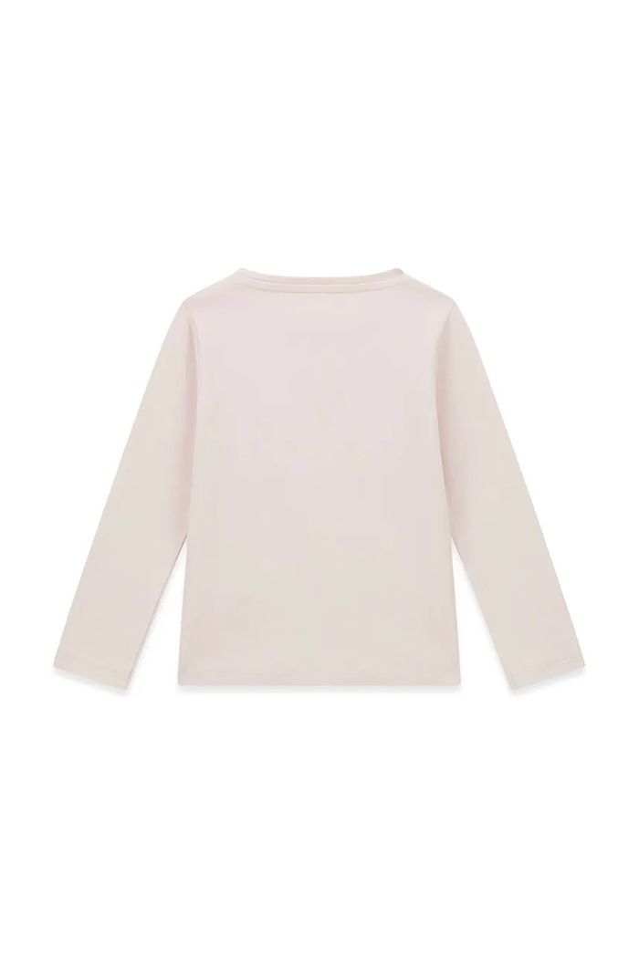 Guess Longsleeve dziecięcy bawełniany z elastanem K6BI03.K5796.9BY2 różowy AW26