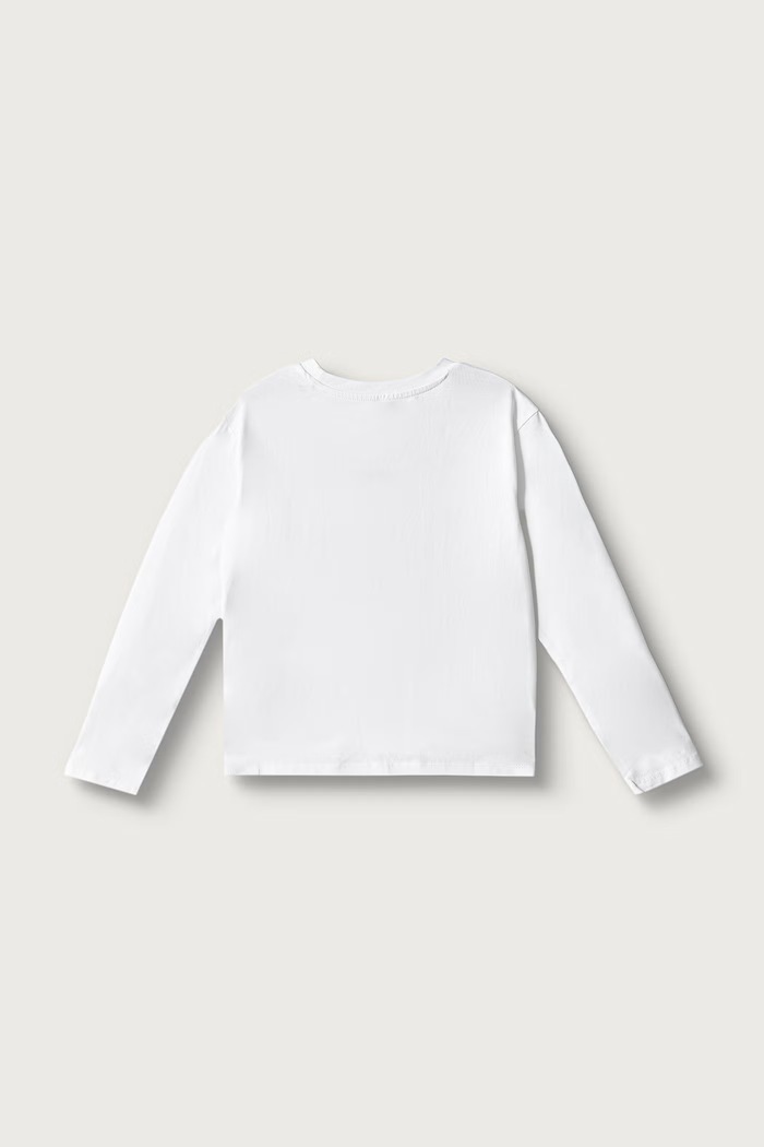 Dziewczynka Guess Longsleeve dziecięcy bawełniany z elastanem J6BI29.K5831.9BY2 biały
