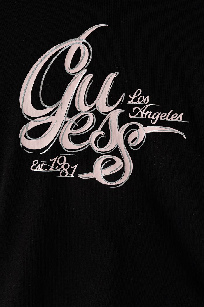 Dziewczynka Guess Longsleeve dziecięcy bawełniany z elastanem J6BI29.K5831.9BY2 czarny
