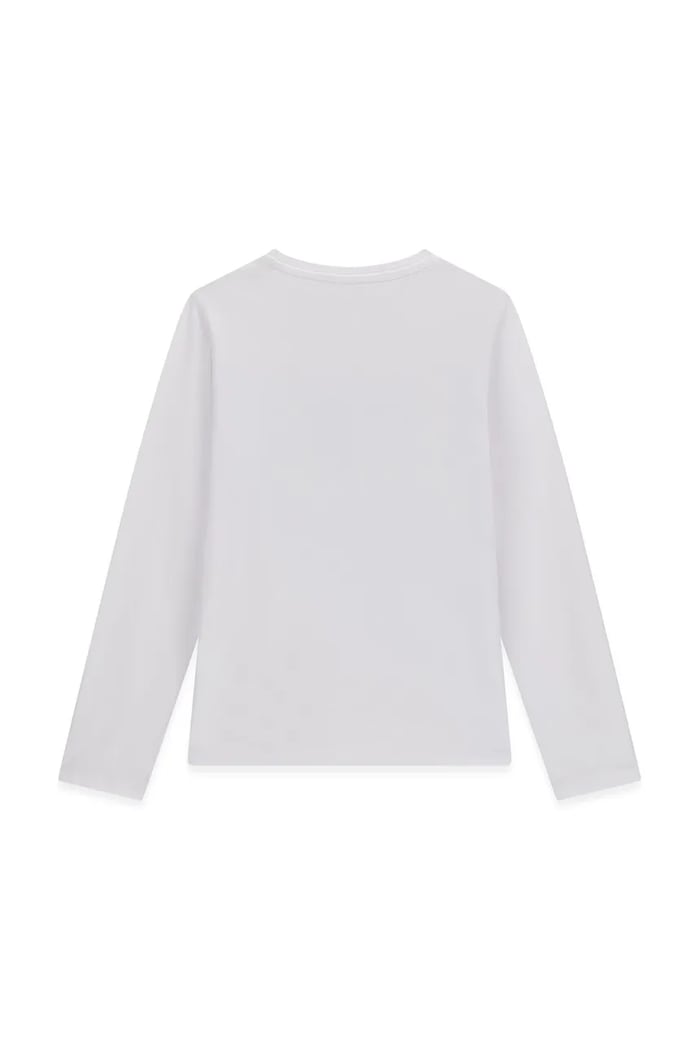 Guess Longsleeve dziecięcy bawełniany J6BI27.K5829.9BY2 biały AW26