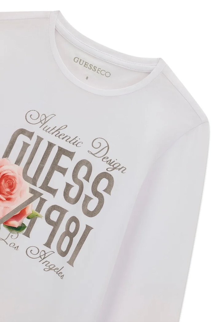 Longsleeve dziecięcy bawełniany Guess J6BI27.K5829.9BY2 biały
