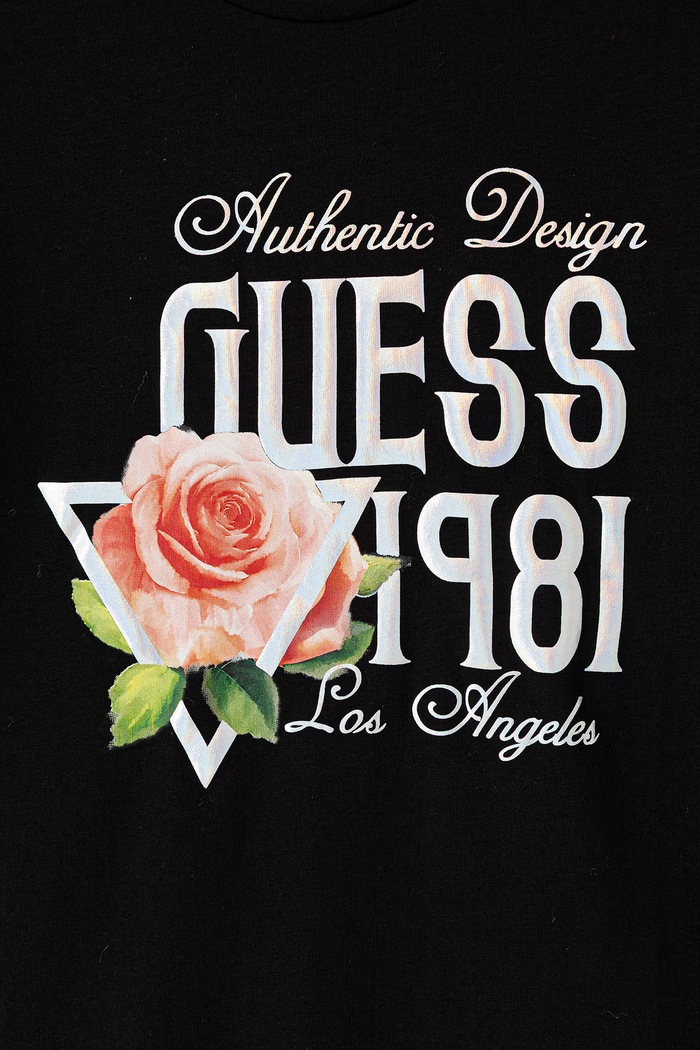 Dziewczynka Guess Longsleeve dziecięcy bawełniany J6BI27.K5829.9BY2 czarny