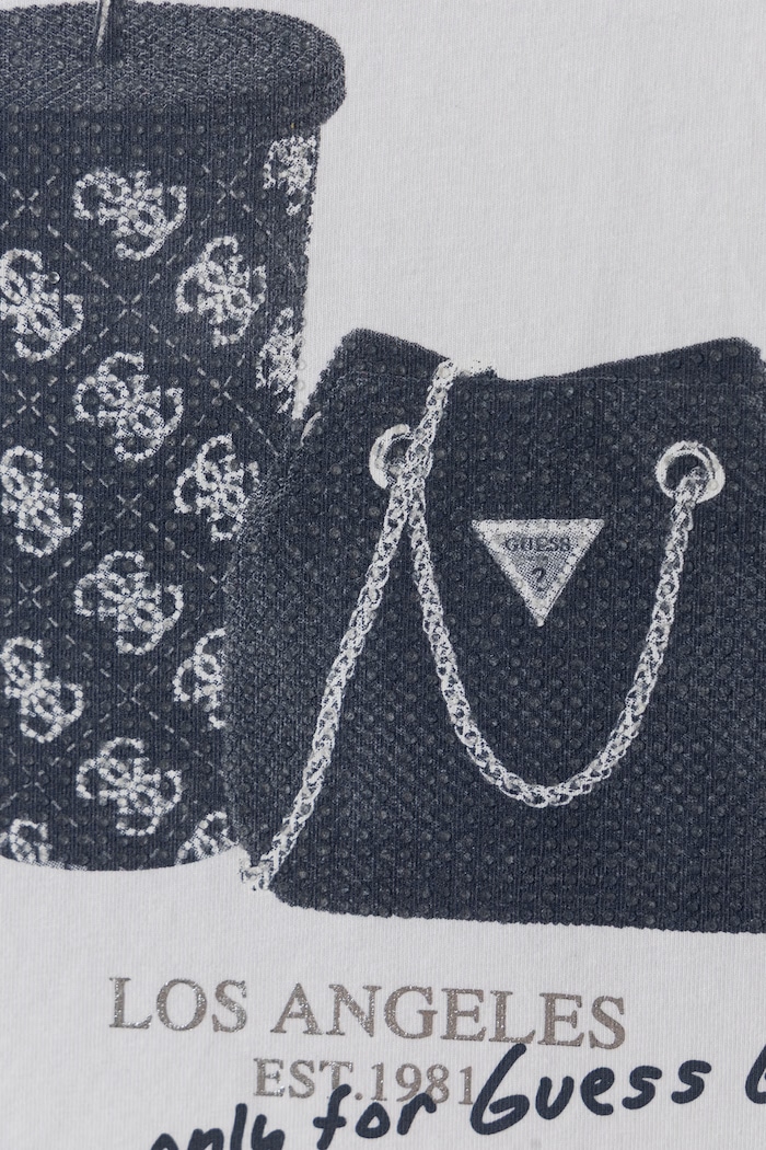 Девочка Guess Лонгслив для детей из хлопка с эластаном J6BI24.K6578.9BY2 белый