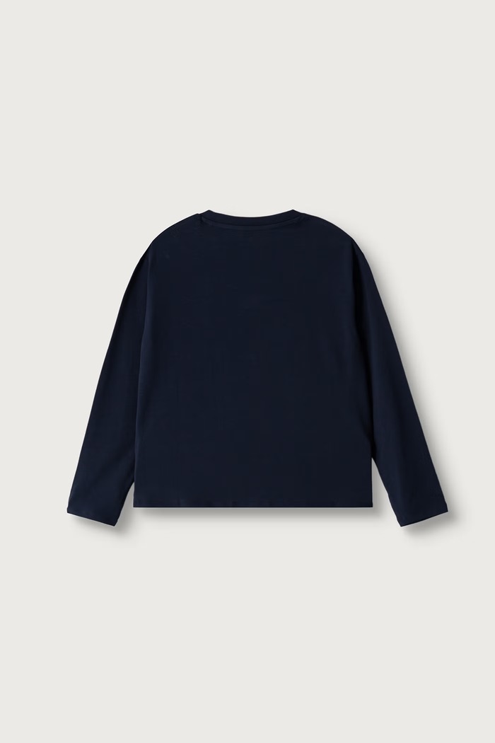 Guess Longsleeve dziecięcy bawełniany z elastanem J6BI24.K6578.9BY2 granatowy AW26
