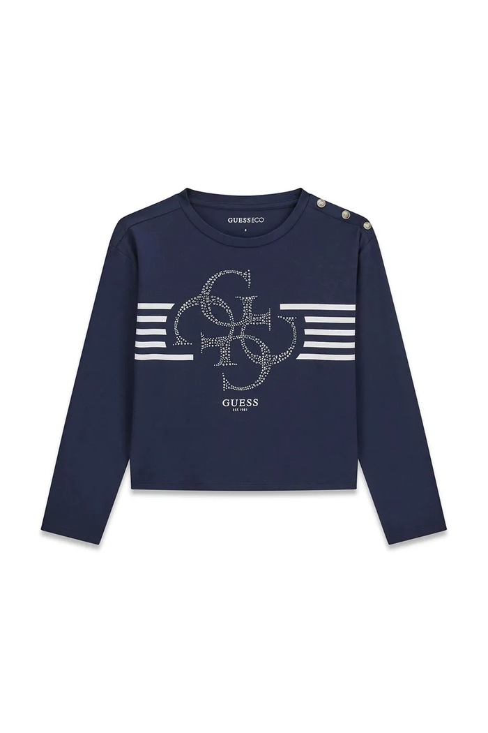 Guess Longsleeve dziecięcy granatowy J6BI22.K5819.9BY2