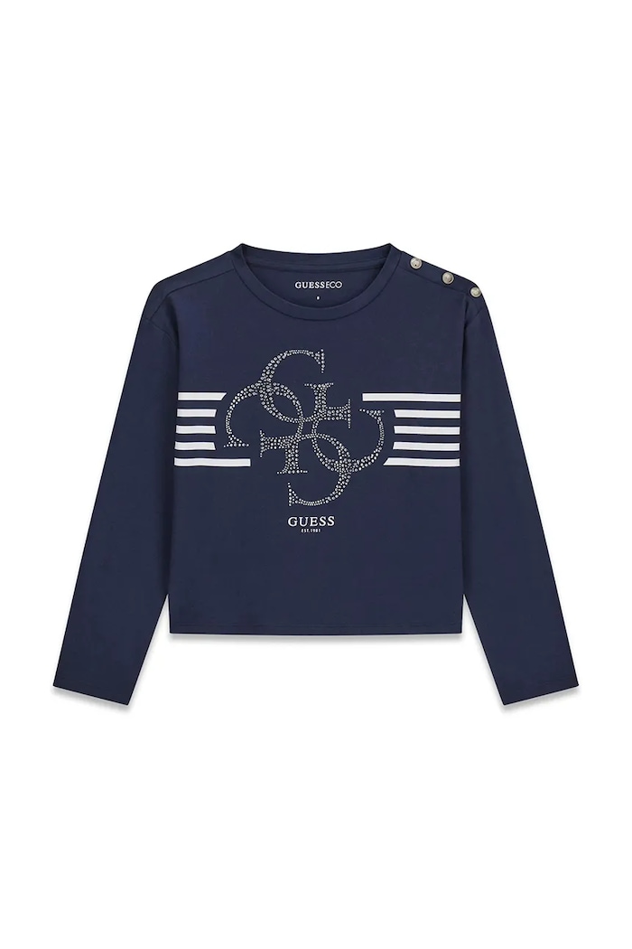 Guess Longsleeve dziecięcy granatowy J6BI22.K5819.9BY2