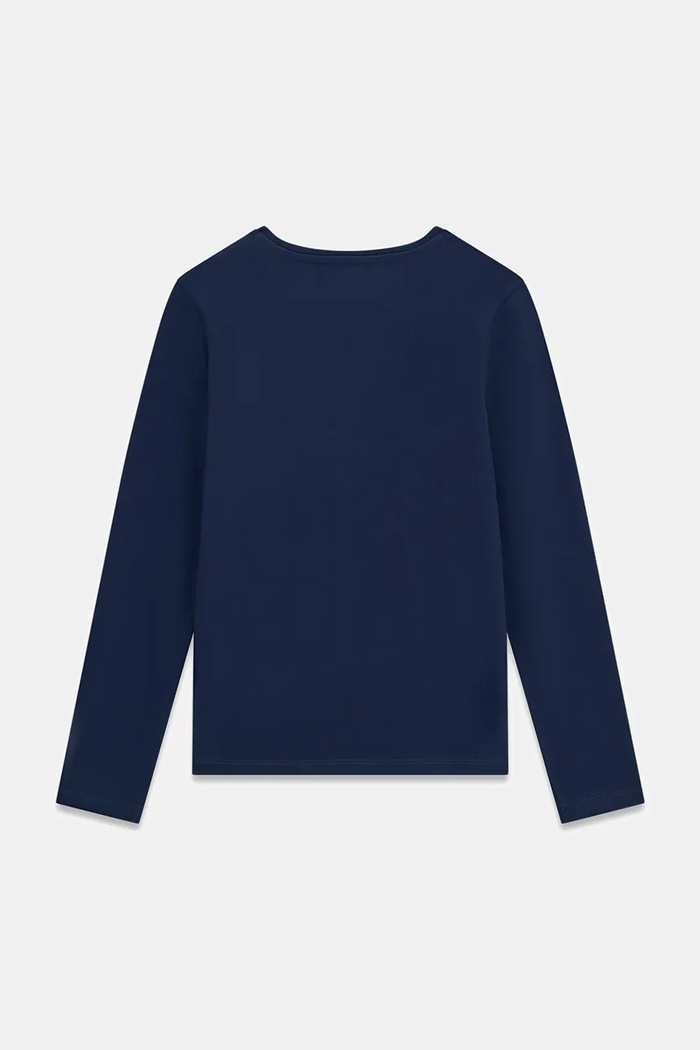 Guess Longsleeve dziecięcy bawełniany z elastanem J6BI21.K5818.9BY2 granatowy AW26