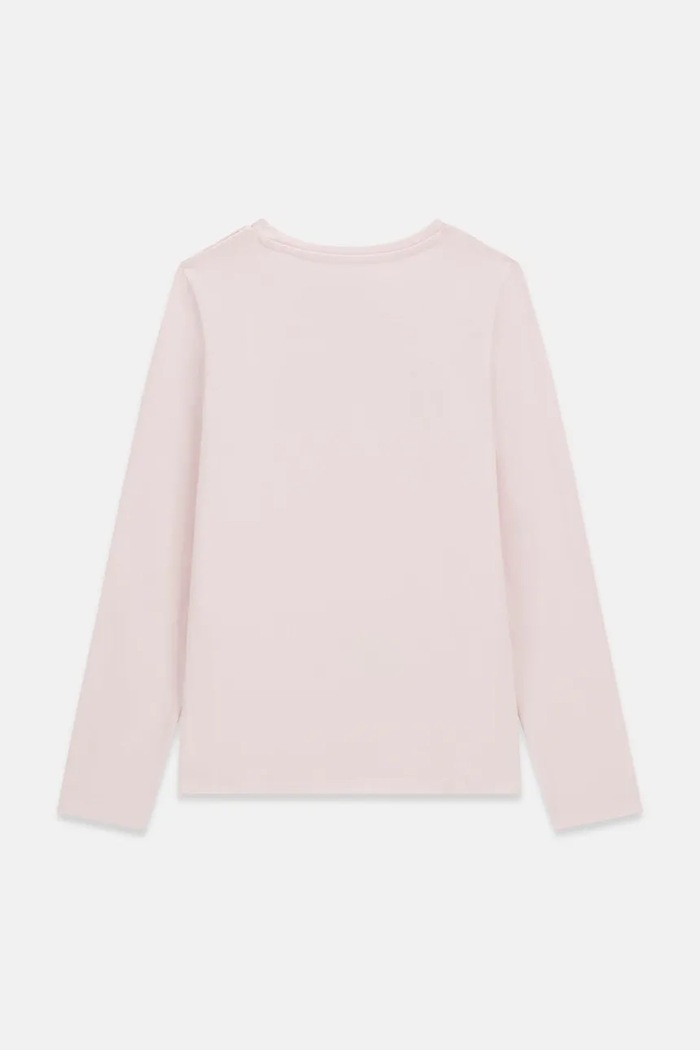Guess Longsleeve dziecięcy bawełniany z elastanem J6BI12.K5793.9BY2 różowy AW26