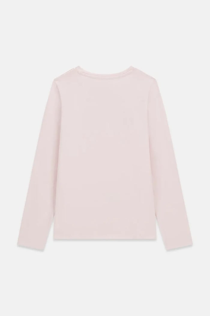 Guess Longsleeve dziecięcy bawełniany z elastanem J6BI12.K5793.9BY2 różowy AW26