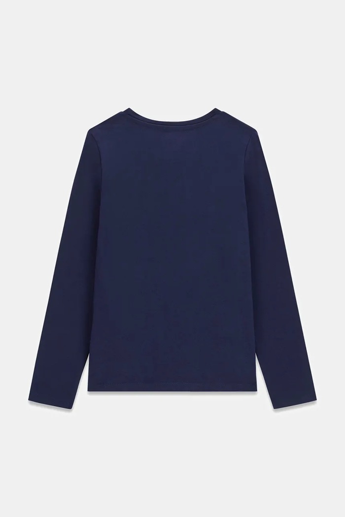Guess Longsleeve dziecięcy bawełniany z elastanem J6BI12.K5793.9BY2 granatowy AW26