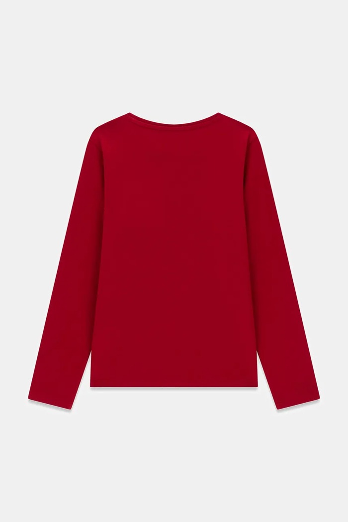 Guess Longsleeve dziecięcy bawełniany z elastanem J6BI09.K5783.9BY2 czerwony AW26