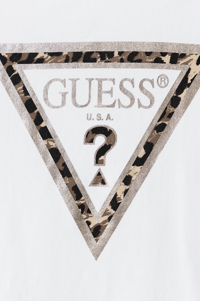 Fete Guess Longsleeve pentru copii din bumbac J6BI02.K5771.9BY2 alb