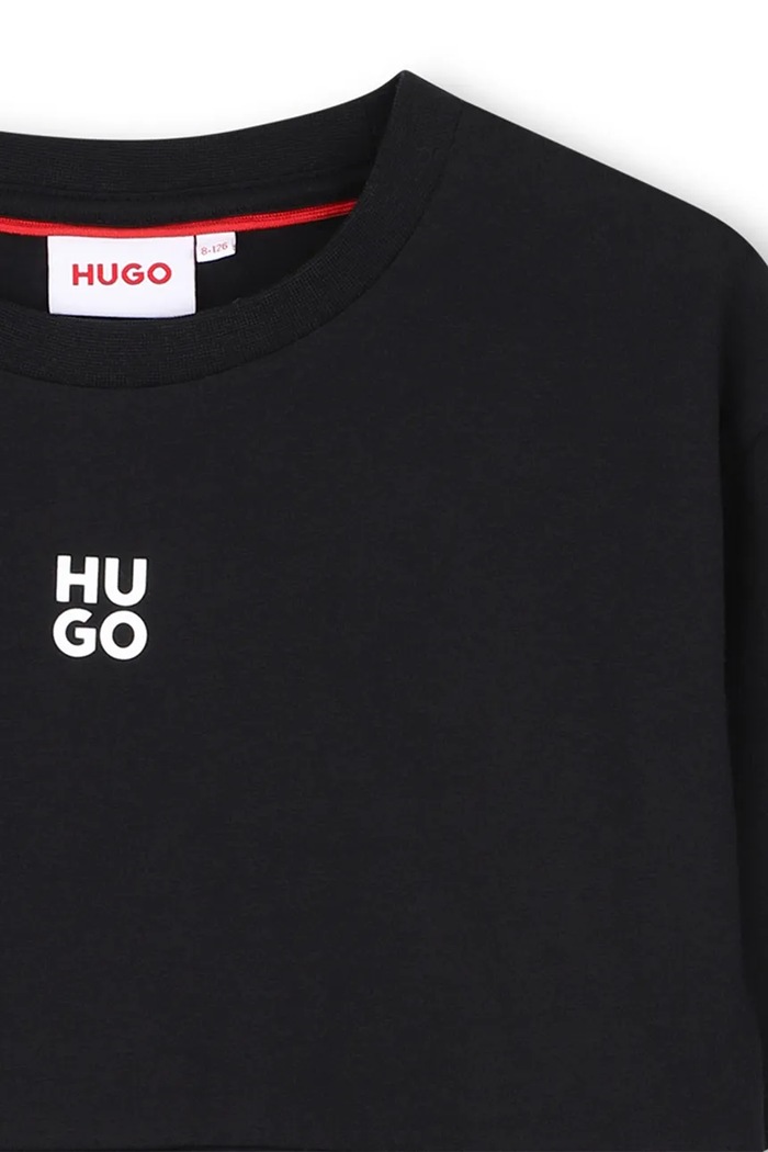 T-shirt dziecięcy HUGO G01260.156.174 czarny