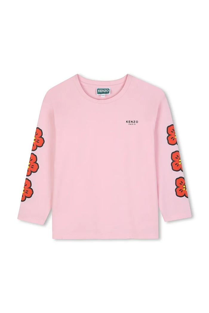 Kenzo Kids Μακρυμάνικο παιδικό βαμβακερό ροζ K62018.86.108