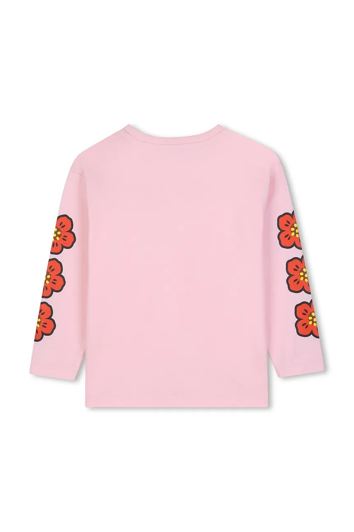Kenzo Kids Μακρυμάνικο παιδικό βαμβακερό K62018.86.108 ροζ AW26