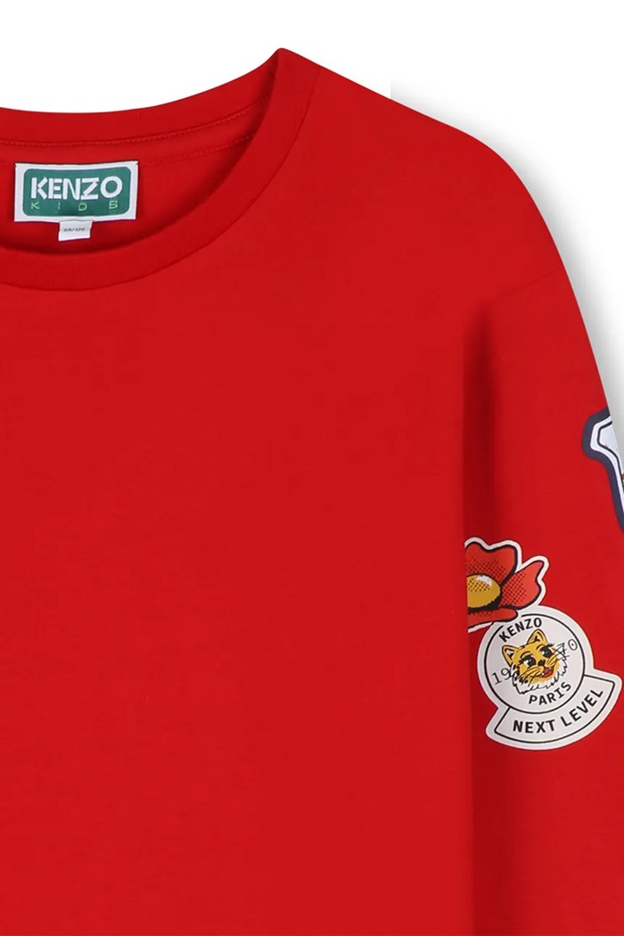 Κοριτσίστικα Kenzo μακρυμάνικο παιδικό βαμβακερό K61899.156 κόκκινο