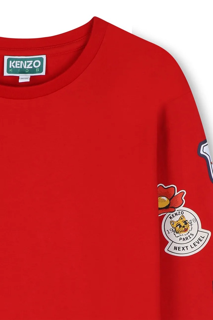 Djevojčice Kenzo majica dugih rukava za djecu od pamuka K61899.114.150 crvena