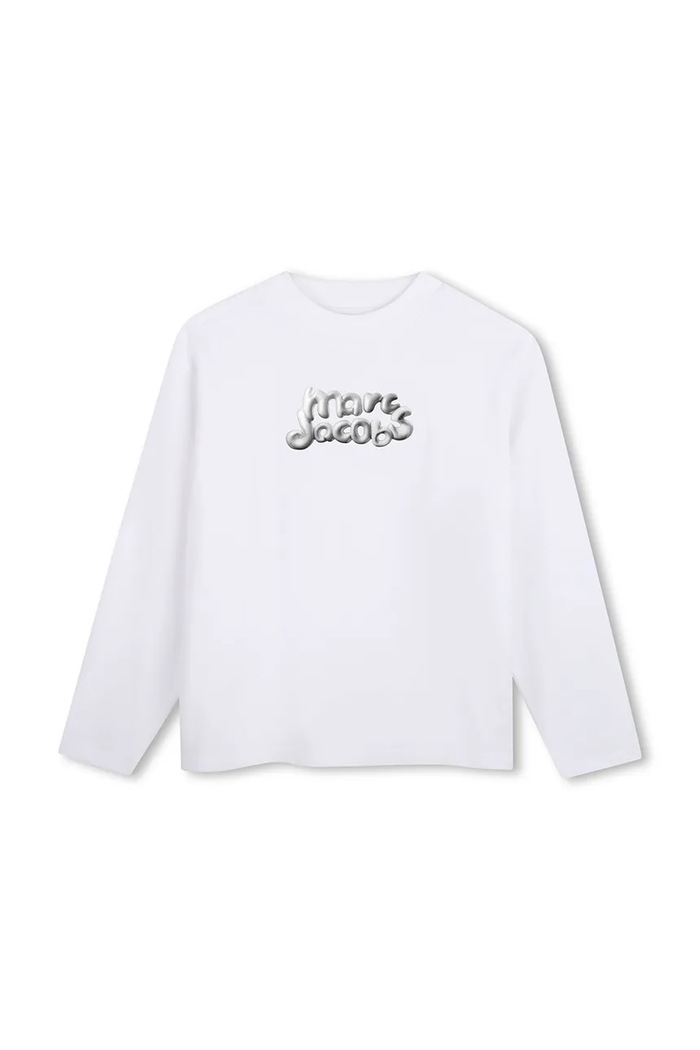 MARC JACOBS Maglietta a maniche lunghe per bambini in cotone bianco W60997.156