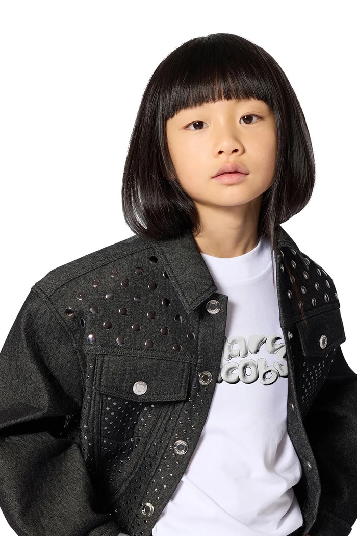 Maglietta a maniche lunghe per bambini in cotone MARC JACOBS W60997.114.150 bianco