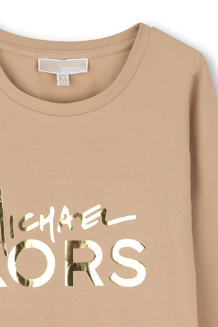 Κοριτσίστικα Michael Kors Μακρυμάνικο παιδικό με βαμβάκι R30825.102.108 μπεζ