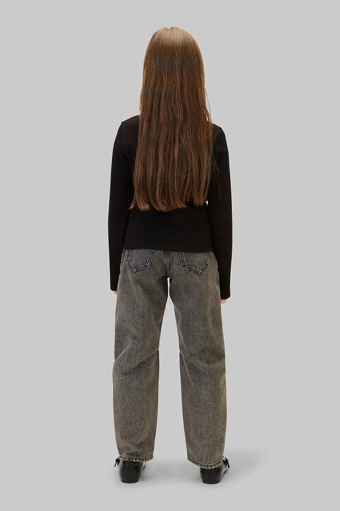 Dziewczynka Calvin Klein Jeans Longsleeve dziecięcy bawełniany z elastanem LVCKFJB06G.128.170.9BY2 czarny