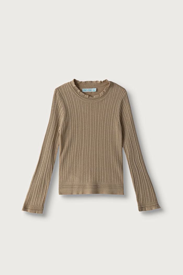 Abel&Lula Longsleeve pentru copii cu vâscoză 5806.4.Mini.9BY2 bej AW26
