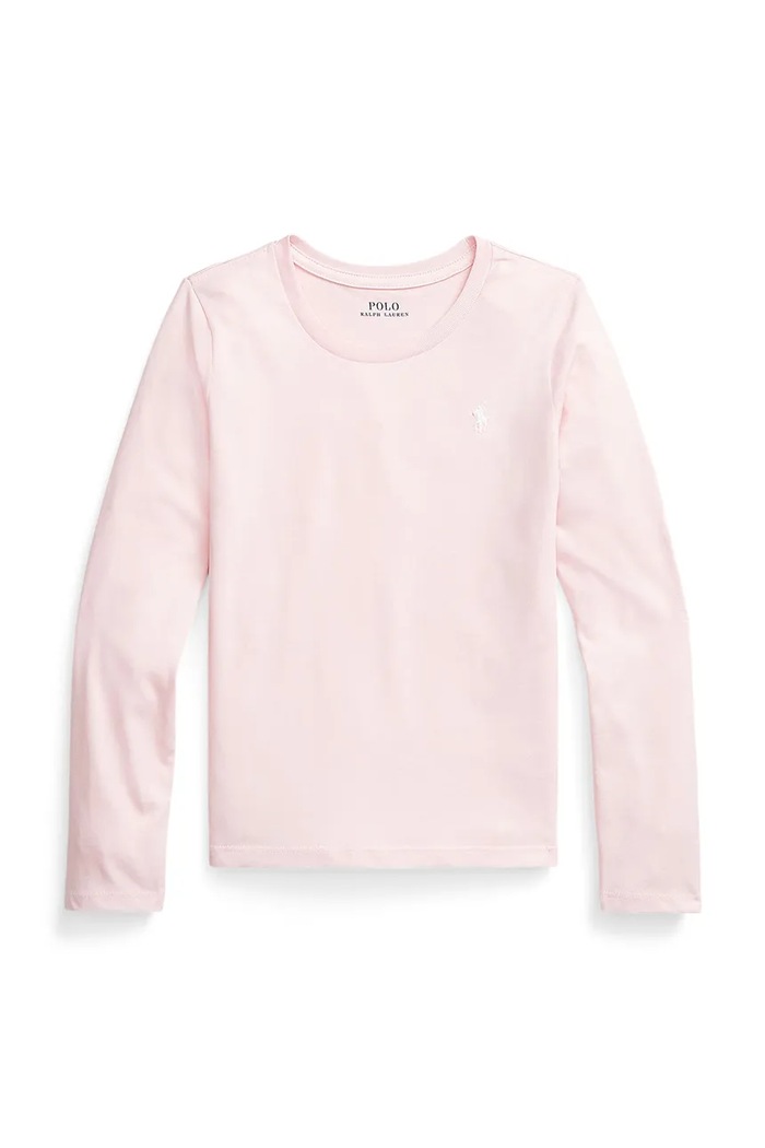 Polo Ralph Lauren tričko s dlhým rukávom detské bavlnené ružová 313841122004