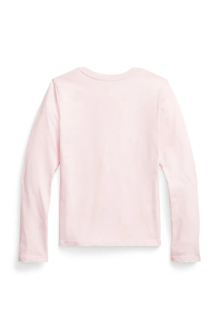 Polo Ralph Lauren tričko s dlhým rukávom detské bavlnené 313841122004 ružová AW26