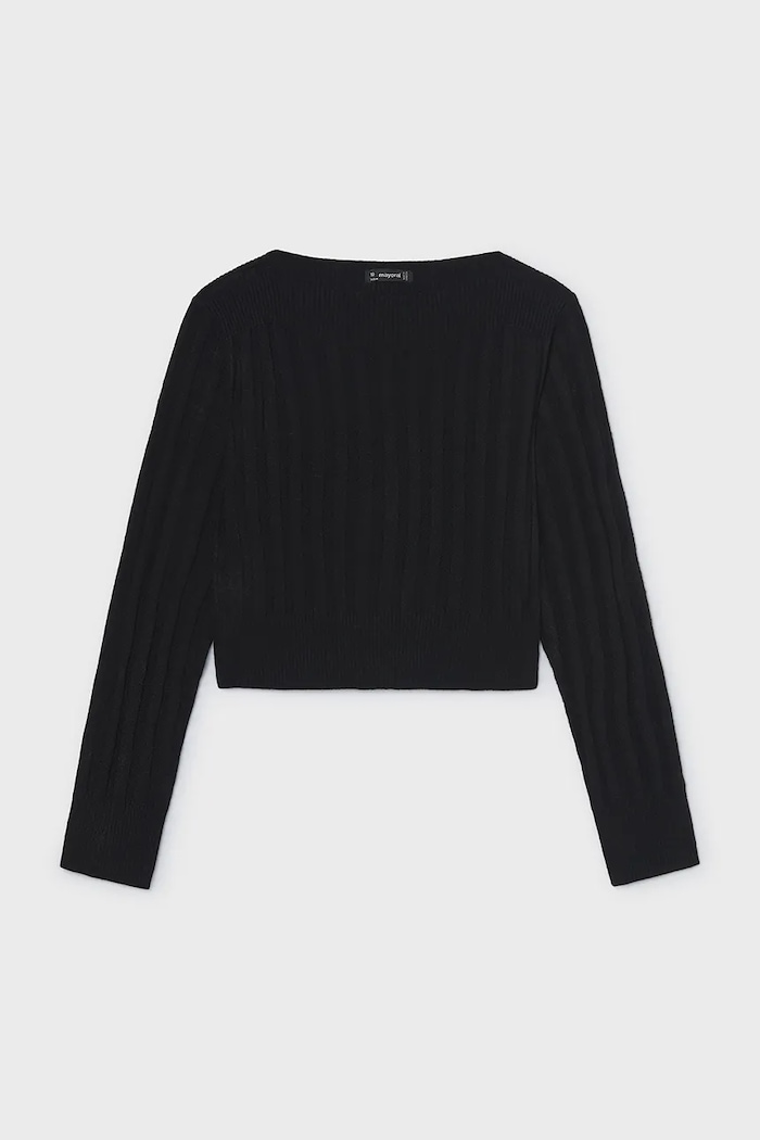 Mayoral Longsleeve pentru copii cu vâscoză negru 7066.8F.Junior.9BY2