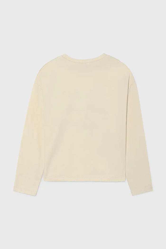 Mayoral лонгслив для детей из хлопка 7060.8C.Junior.9BY2 бежевый AW26