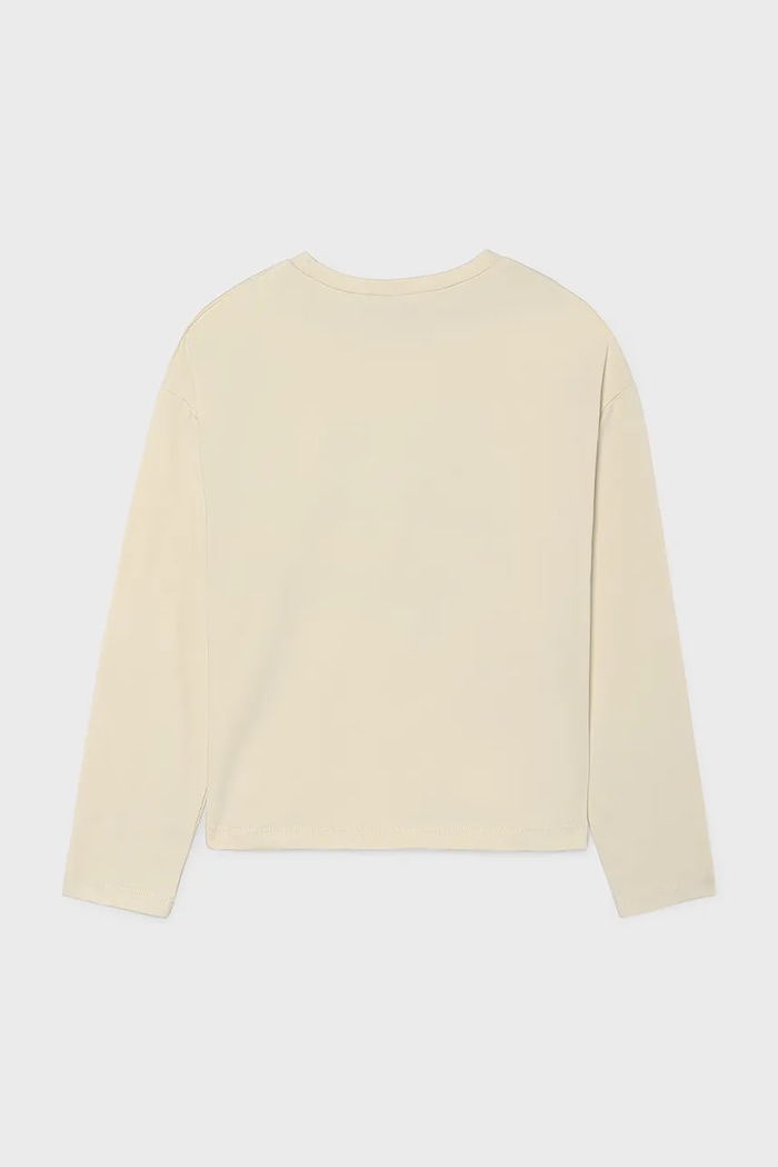 Mayoral лонгслив для детей из хлопка 7060.8C.Junior.9BY2 бежевый AW26