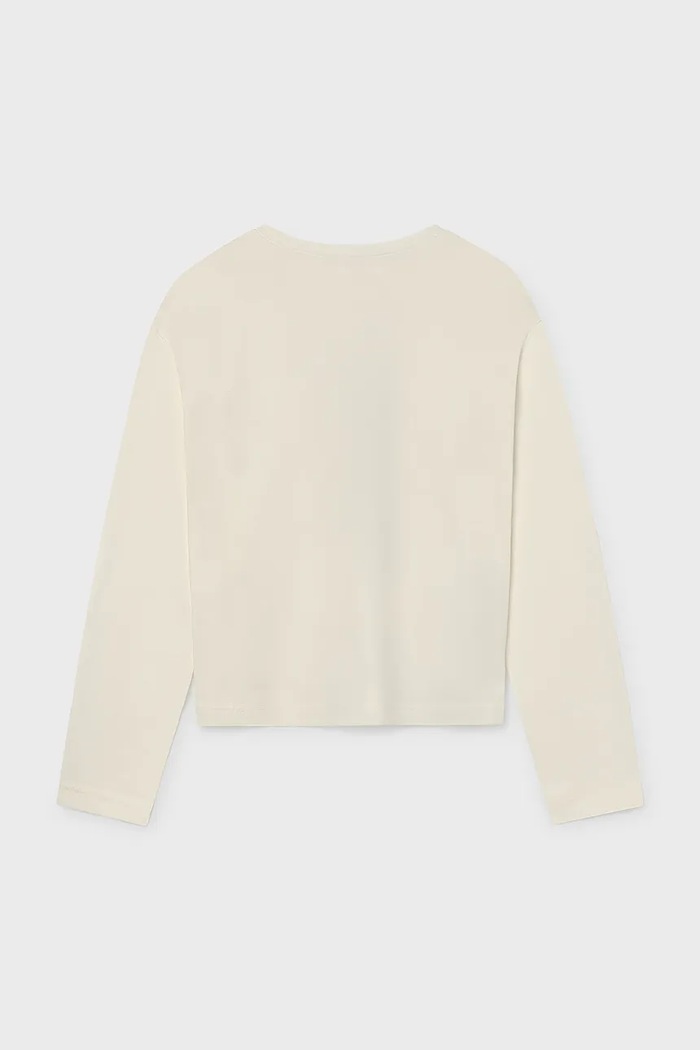 Dziewczynka Mayoral longsleeve dziecięcy bawełniany 7001.8E.Junior.9BY2 beżowy