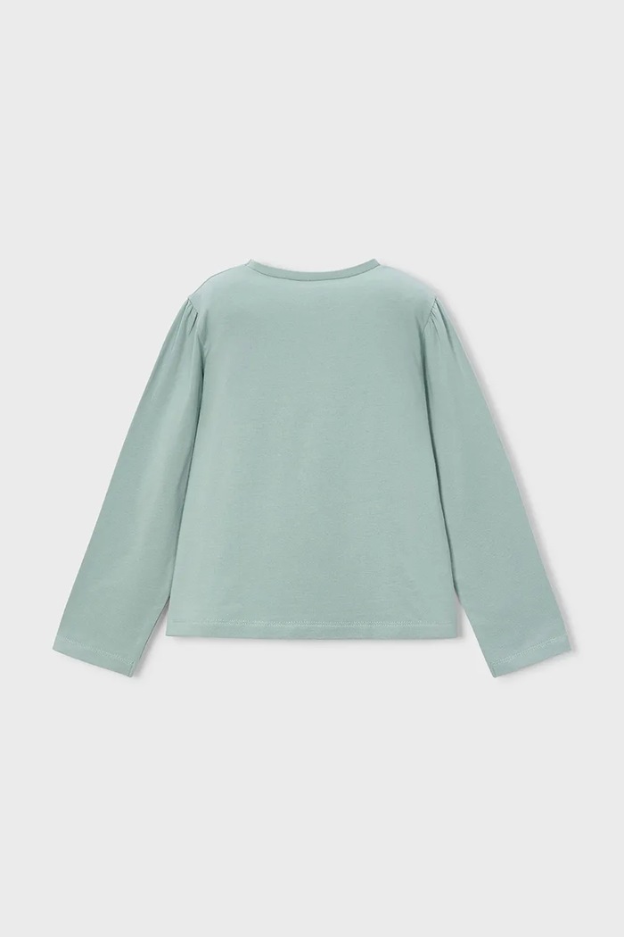 Mayoral блуза с дълги ръкави за деца с памук 4033.6J.Mini.9BY2 тюркоазен AW26