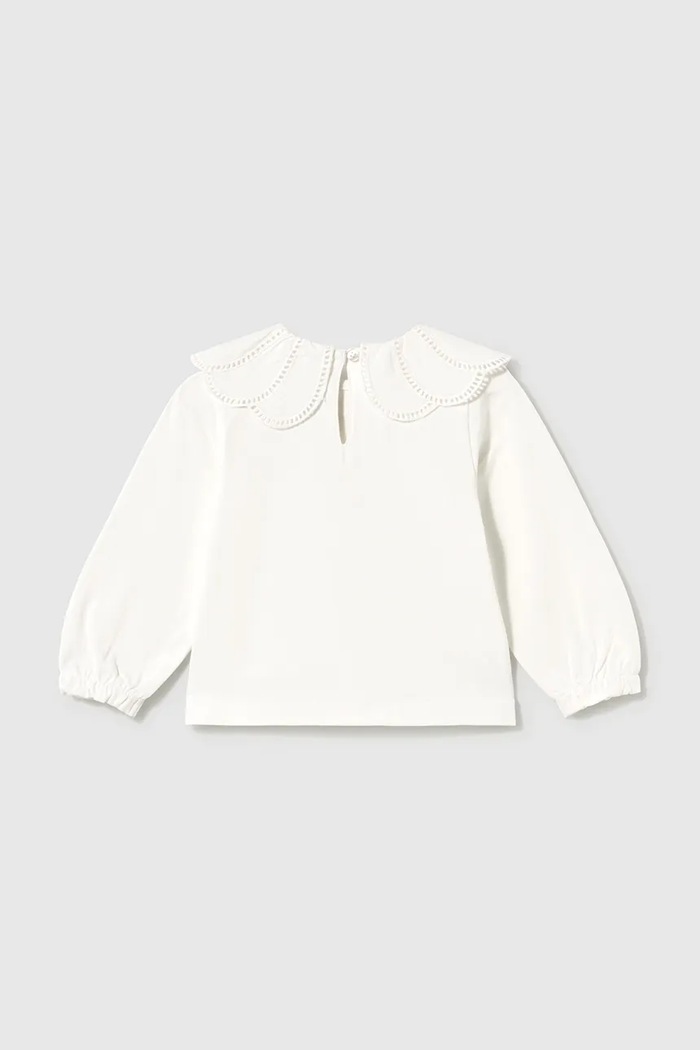 Mayoral Блузка дитяча бавовняна з еластаном 2091.4K.Baby.9BY2 бежевий AW26