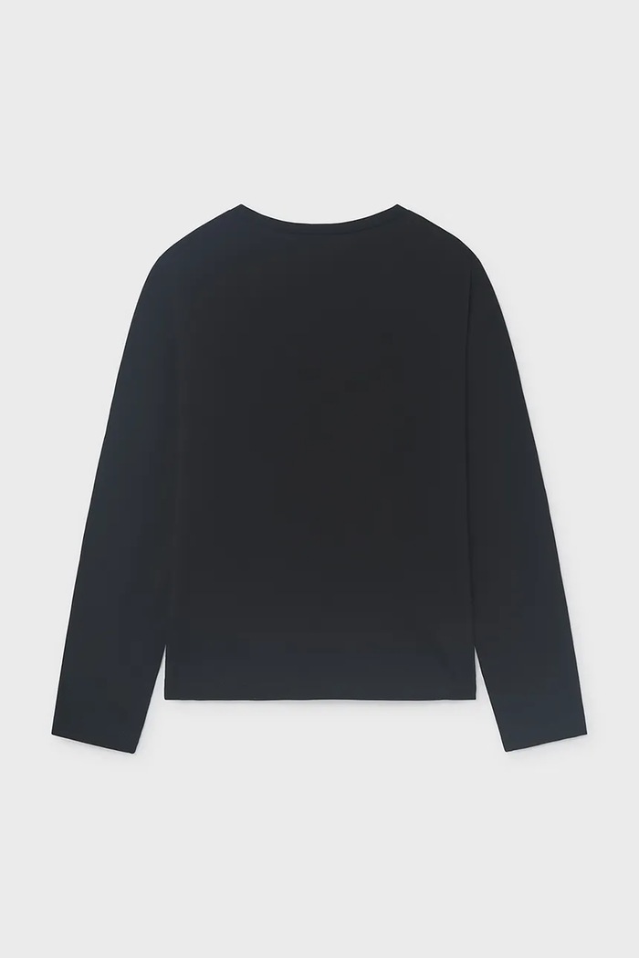 Mayoral лонгслив для детей с хлопком 830.8C.Junior.9BY2 чёрный AW26