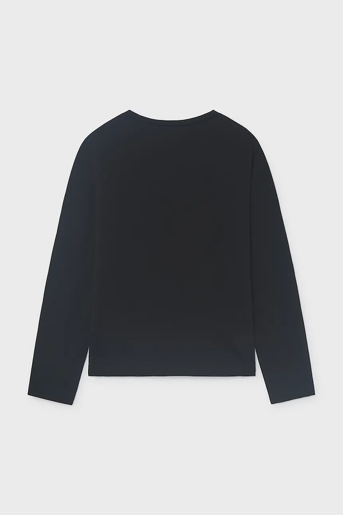 Mayoral лонгслив для детей с хлопком 830.8C.Junior.9BY2 чёрный AW26