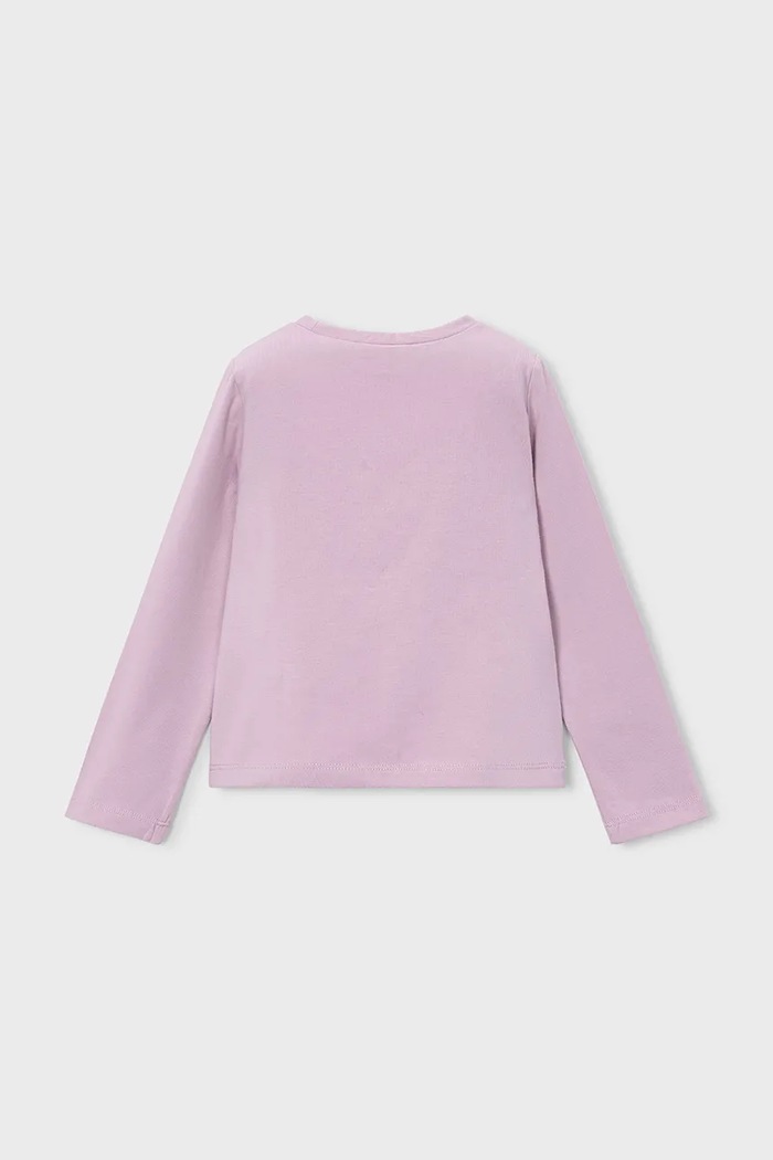 Mayoral longsleeve dziecięcy z bawełną 178.6H.Mini.9BY2 różowy AW26