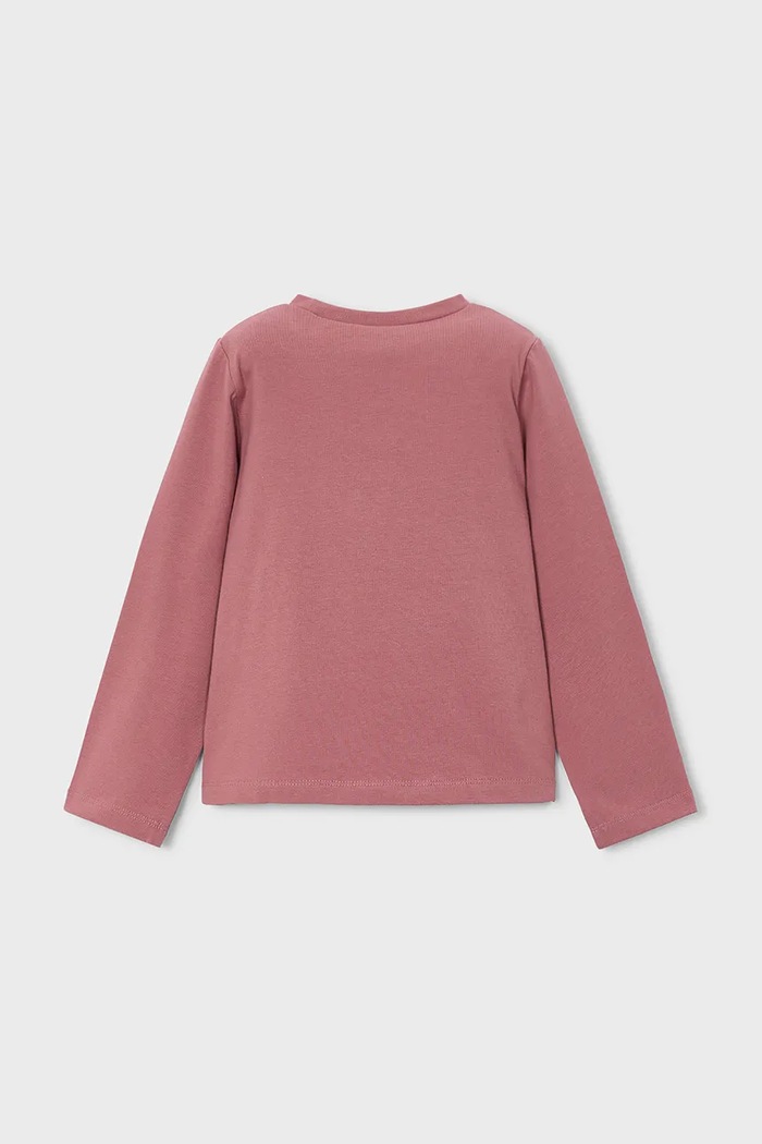 Mayoral лонгслив для детей с хлопком 178.6H.Mini.9BY2 розовый AW26